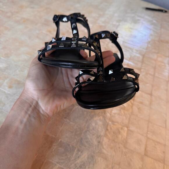 Vaneli Rockstud Heels studded strappy sandals NEW Midge black leather $175 - Picture 9 of 13